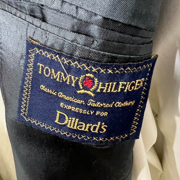 TOMMY HILFIGER MENS SPORTS BLAZER SIZE 43L TWO BUTTON FRONT. - Picture 10 of 11